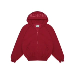 Alchemai Red Zip-up Hoodie