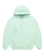 Alchemai LOTUS ZIP-UP Hoodie featuring an oversized fit, full front zipper, premium heavyweight fabric, and lotus-inspired streetwear design.